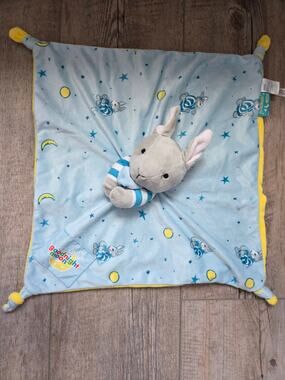 Kids Preferred Goodnight Moon Bunny Lovey Security Blanket Plush Stars Moon